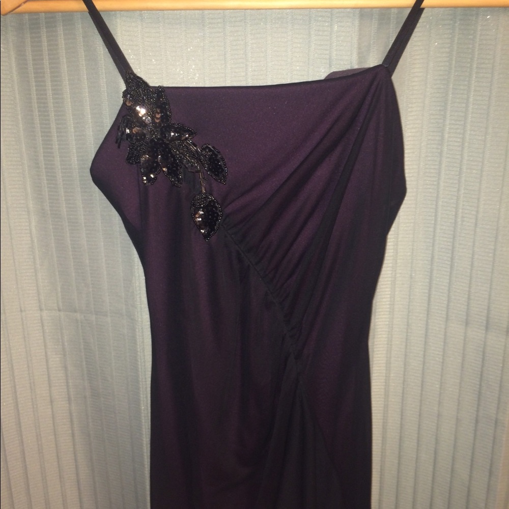 Dark Purple Floor Length Gown